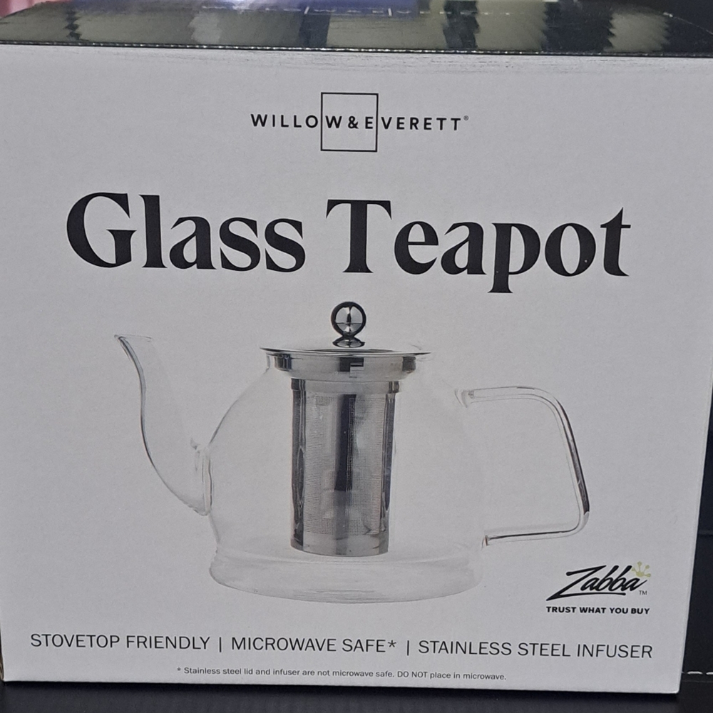 Glass Teapot with stainless steel infuser